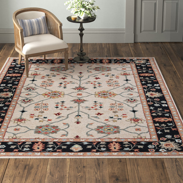 Bernard Handmade Wool Beige/Black/Light Pink/Gray Rug & Reviews Birch